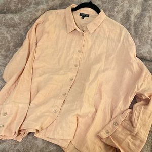 Topshop Pink Button Down Shirt
